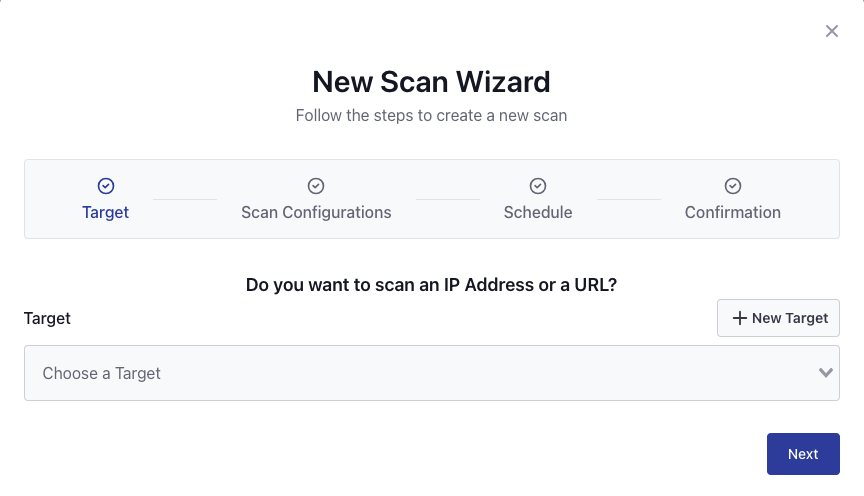 New Scan Wizard